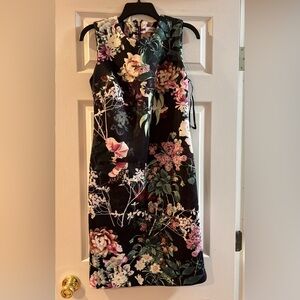 Calvin Klein Black Floral Slip Dress